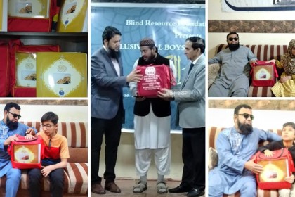 11. BRFP recently distributed braille Qurans to recipients in Pakistan